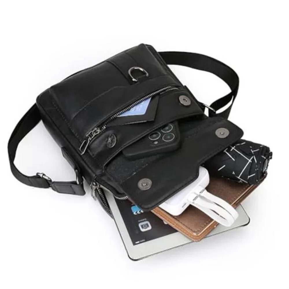 Shoulder Bag for Men Crossbody Bags Leather Sling Bag Messenger Bags